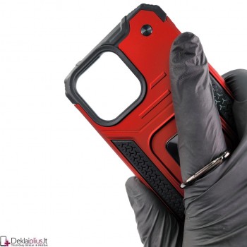 Wozinsky smūgiams atsparus dėklas su žiedu - raudonas (Apple Iphone 14 Pro Max)
